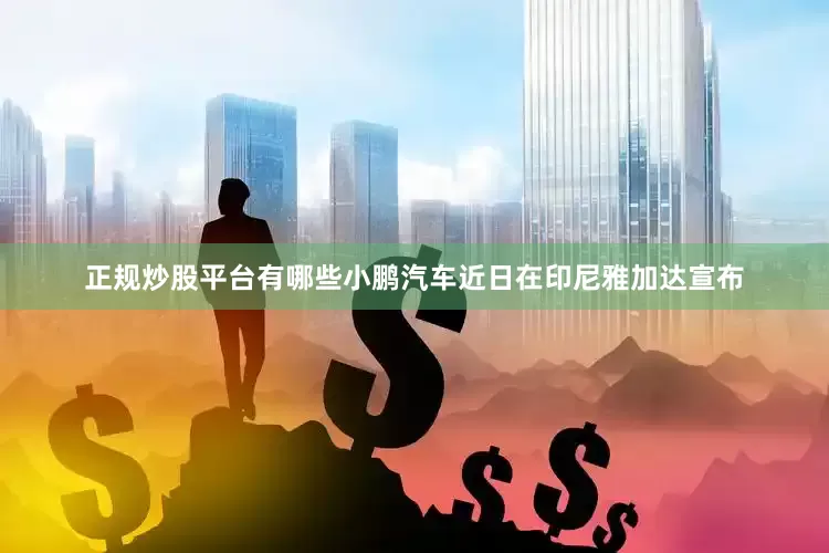 正规炒股平台有哪些小鹏汽车近日在印尼雅加达宣布