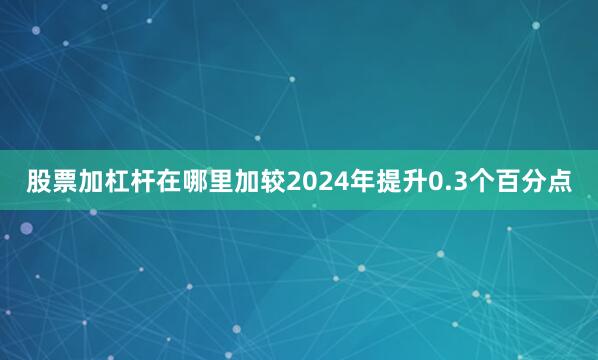 股票加杠杆在哪里加较2024年提升0.3个百分点